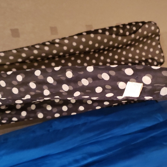 3 bundle Scarf Wrap includrs Leopard Print, Blue Poker Dot, Royal Blue Silk. - Picture 4 of 8